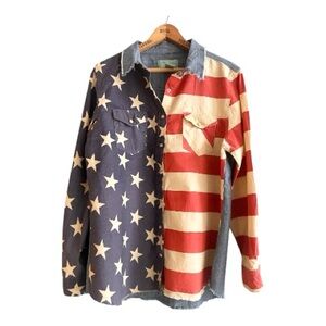 TASHA POLIZZI MICHELLE FLAG SHIRT LARGE